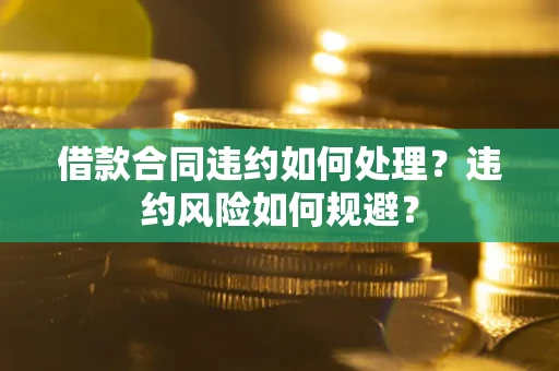 济南借款合同违约如何处理？违约风险如何规避？
