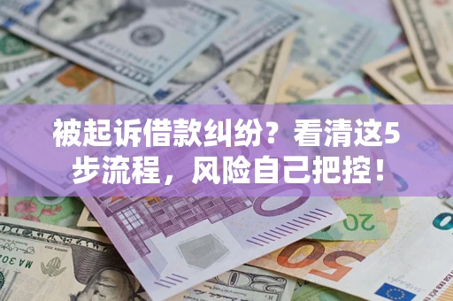 济南被起诉借款纠纷？看清这5步流程，风险自己把控！