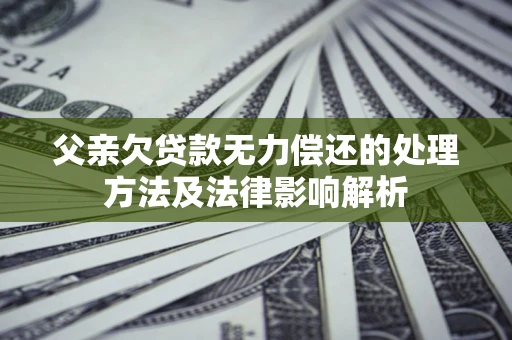 济南父亲欠贷款无力偿还的处理方法及法律影响解析