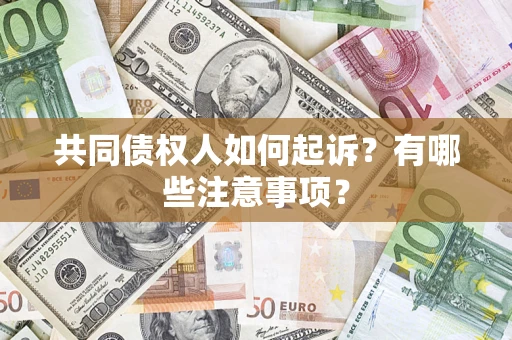 济南共同债权人如何起诉？有哪些注意事项？